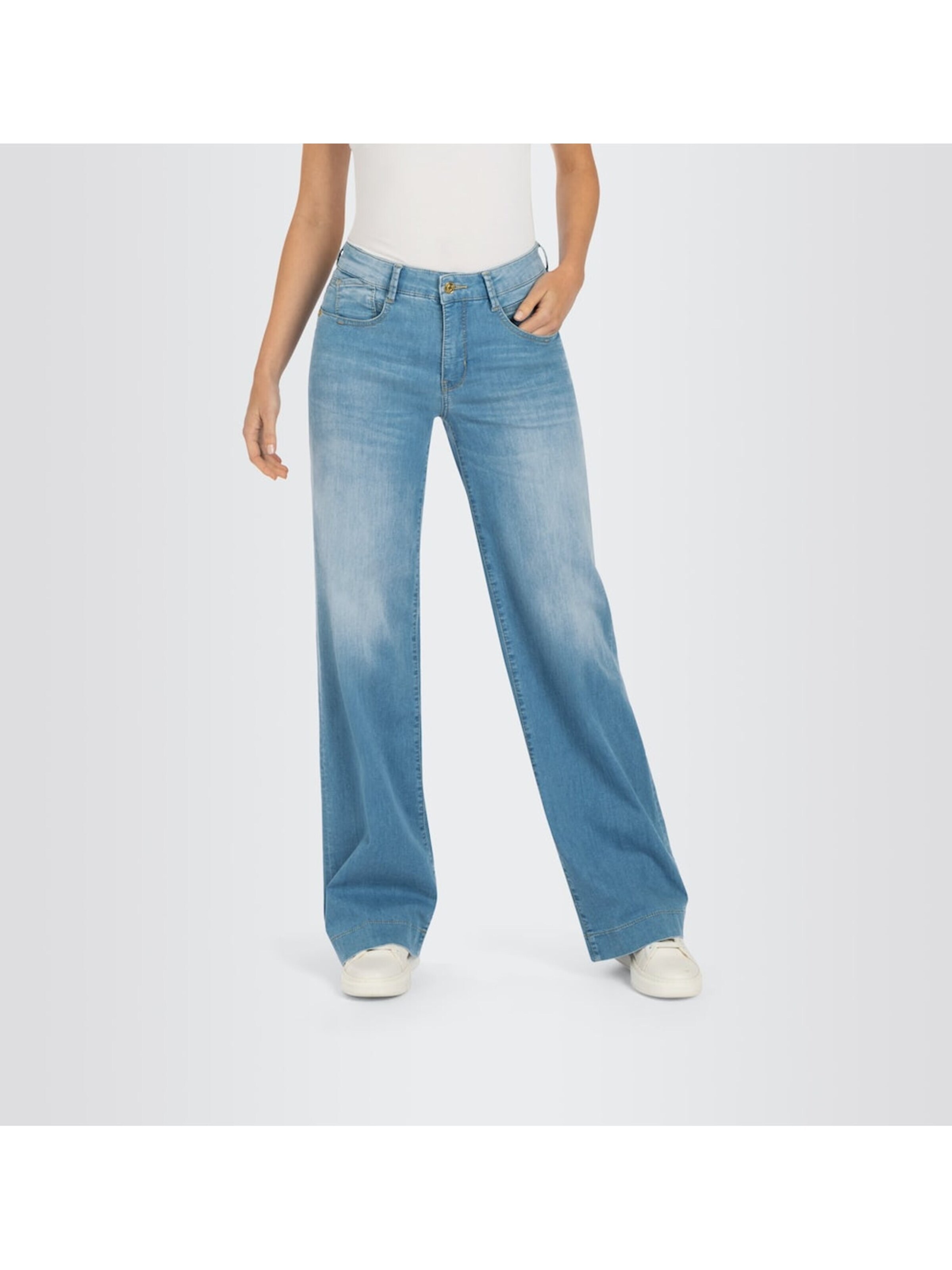 MAC Baggy Jeans 'Rich palazzo' in Blauw