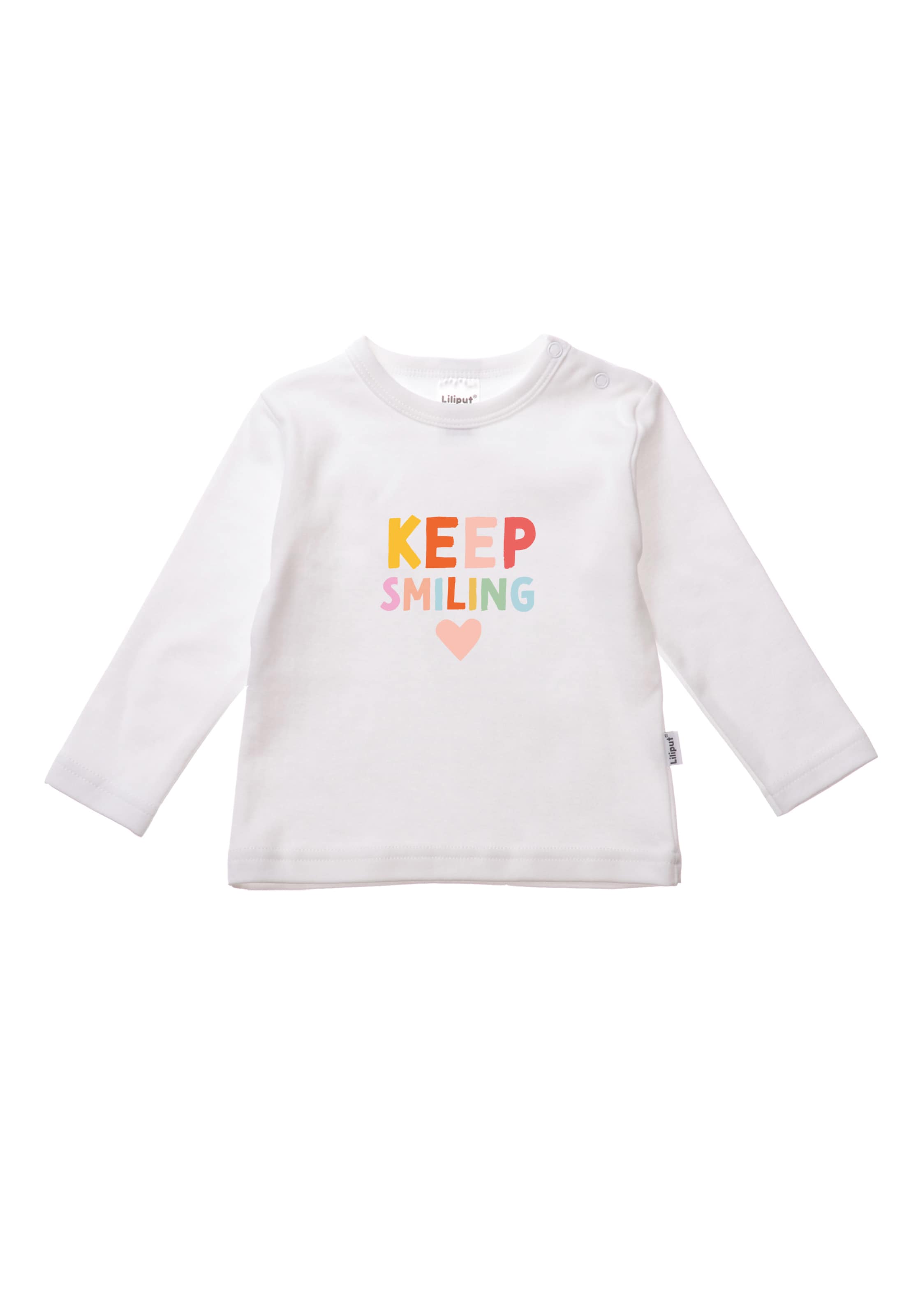 LILIPUT Shirt 'Keep Smiling' in White: front