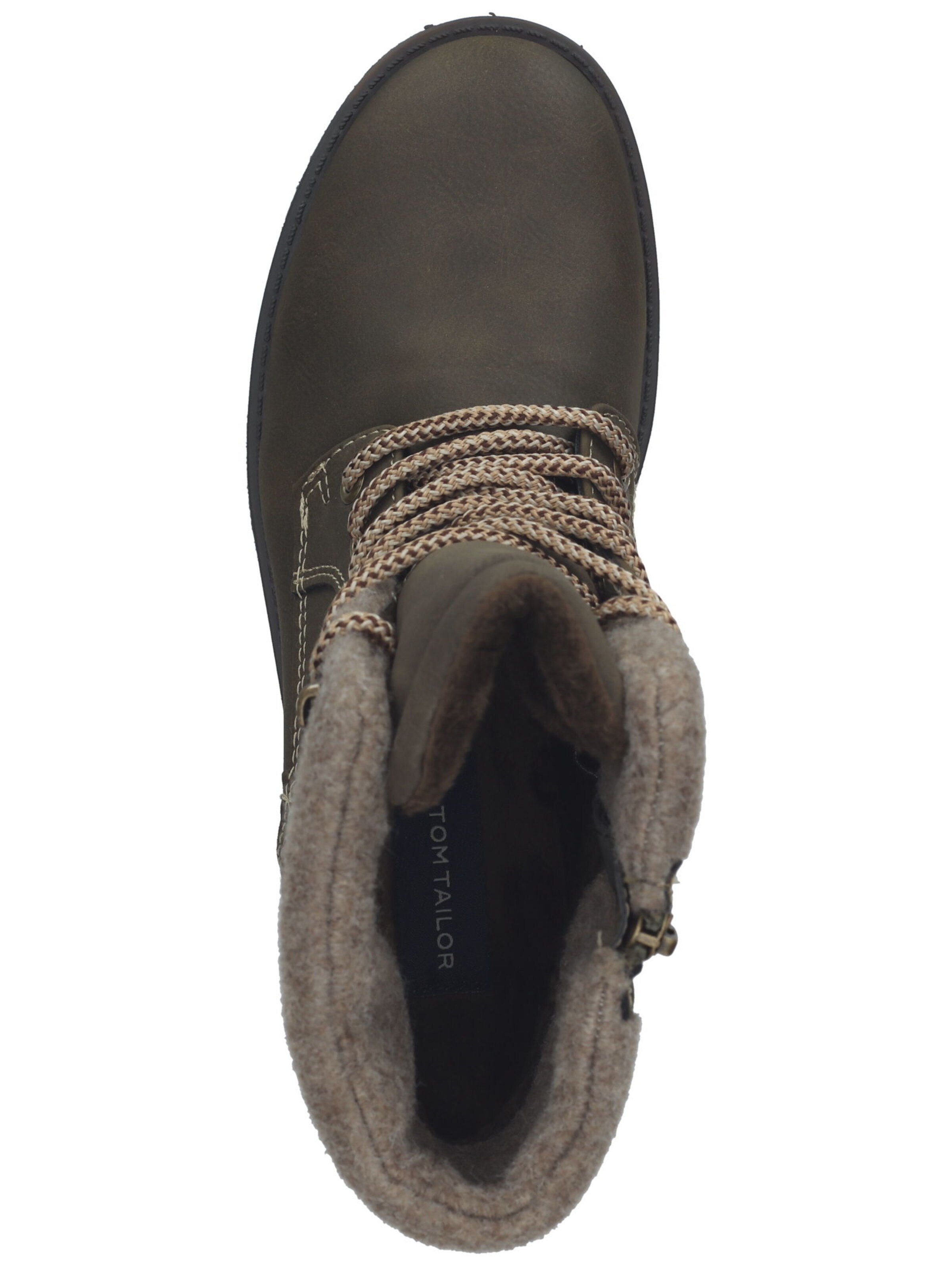 TOM TAILOR Schnürstiefelette in Braun