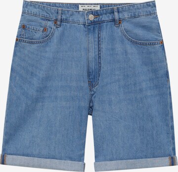 Pull&Bear Regular Jeans in Blauw: voorkant