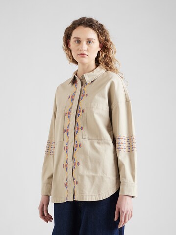 Veste mi-saison 'INDY' ONLY en beige : devant