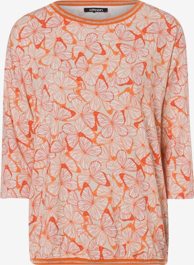 Olsen Shirt in hellorange / dunkelorange, Produktansicht
