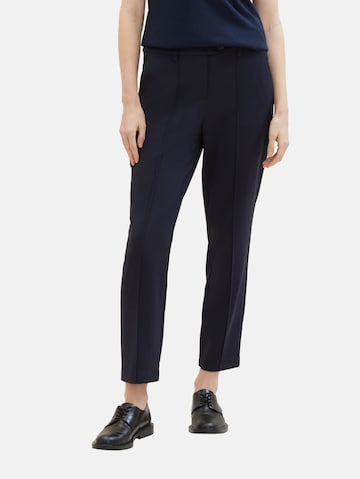 Coupe slim Pantalon à plis 'Mia' TOM TAILOR en bleu : devant