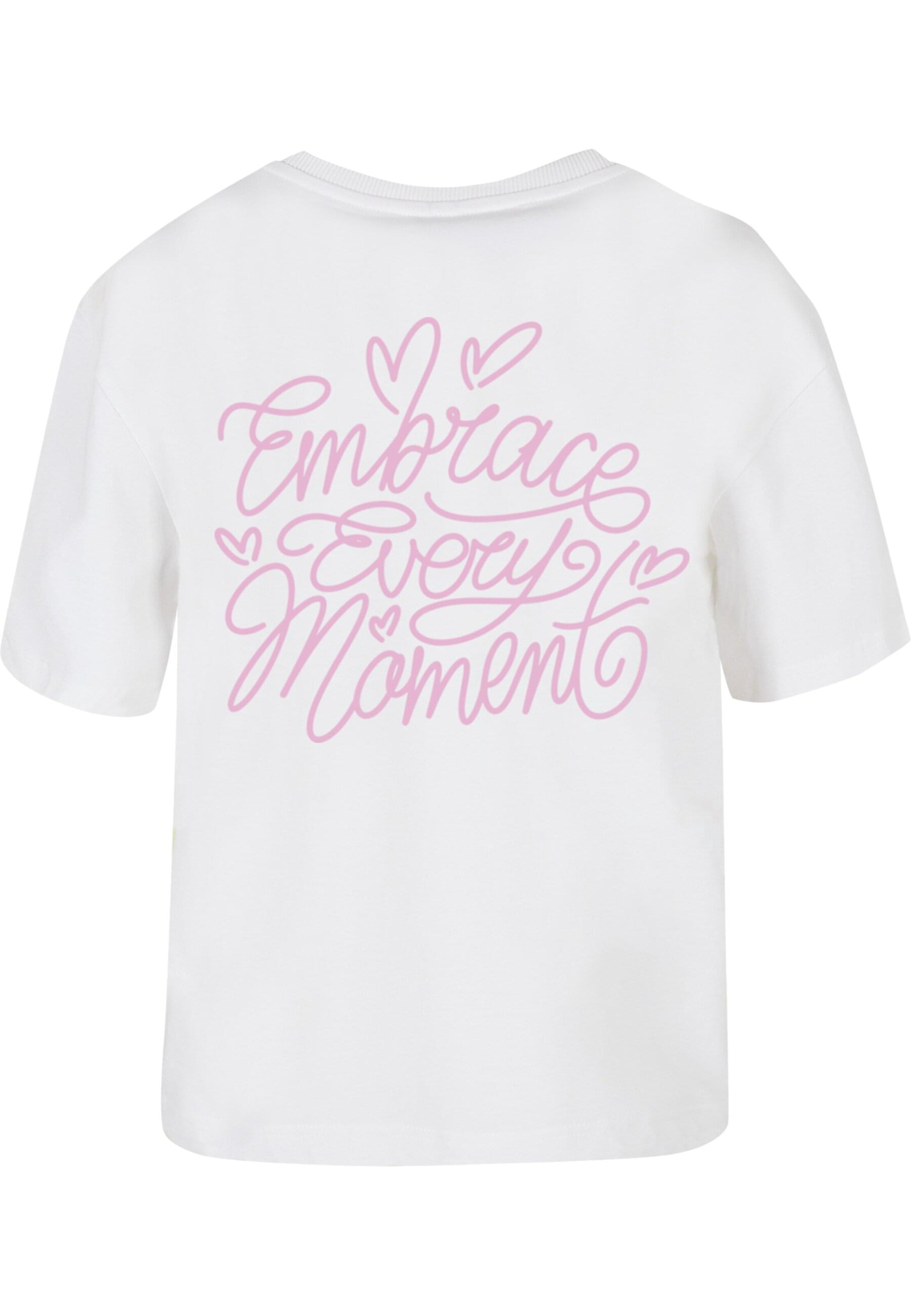 Miss Tee T- Shirt 'Embrace Every Moment' in Weiß