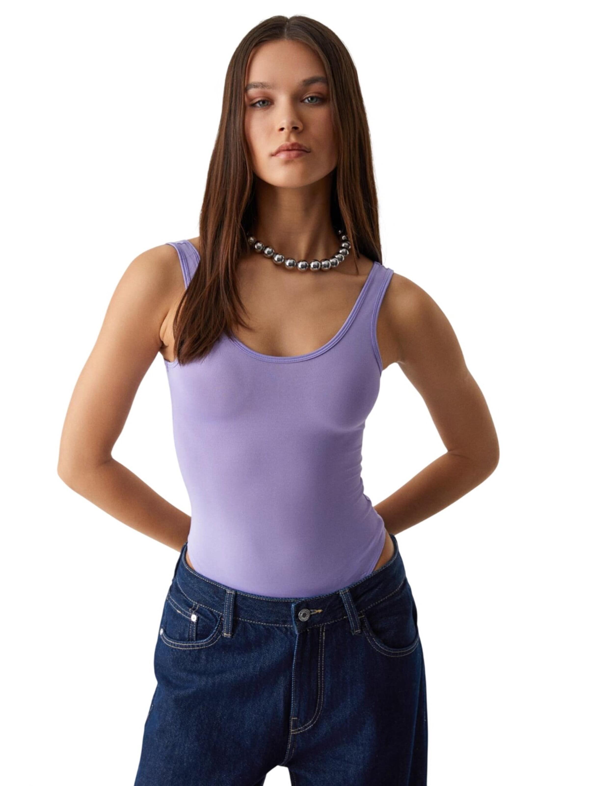 Grimelange Bodysuit in Purple: front