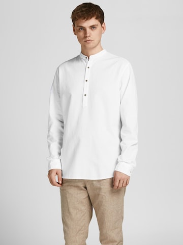 JACK & JONES Slim fit Button Up Shirt in White: front