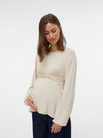 Pull-over MAMALICIOUS en beige : devant