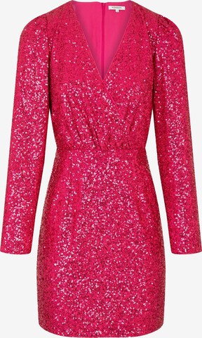 Robe de cocktail Morgan en rose : devant