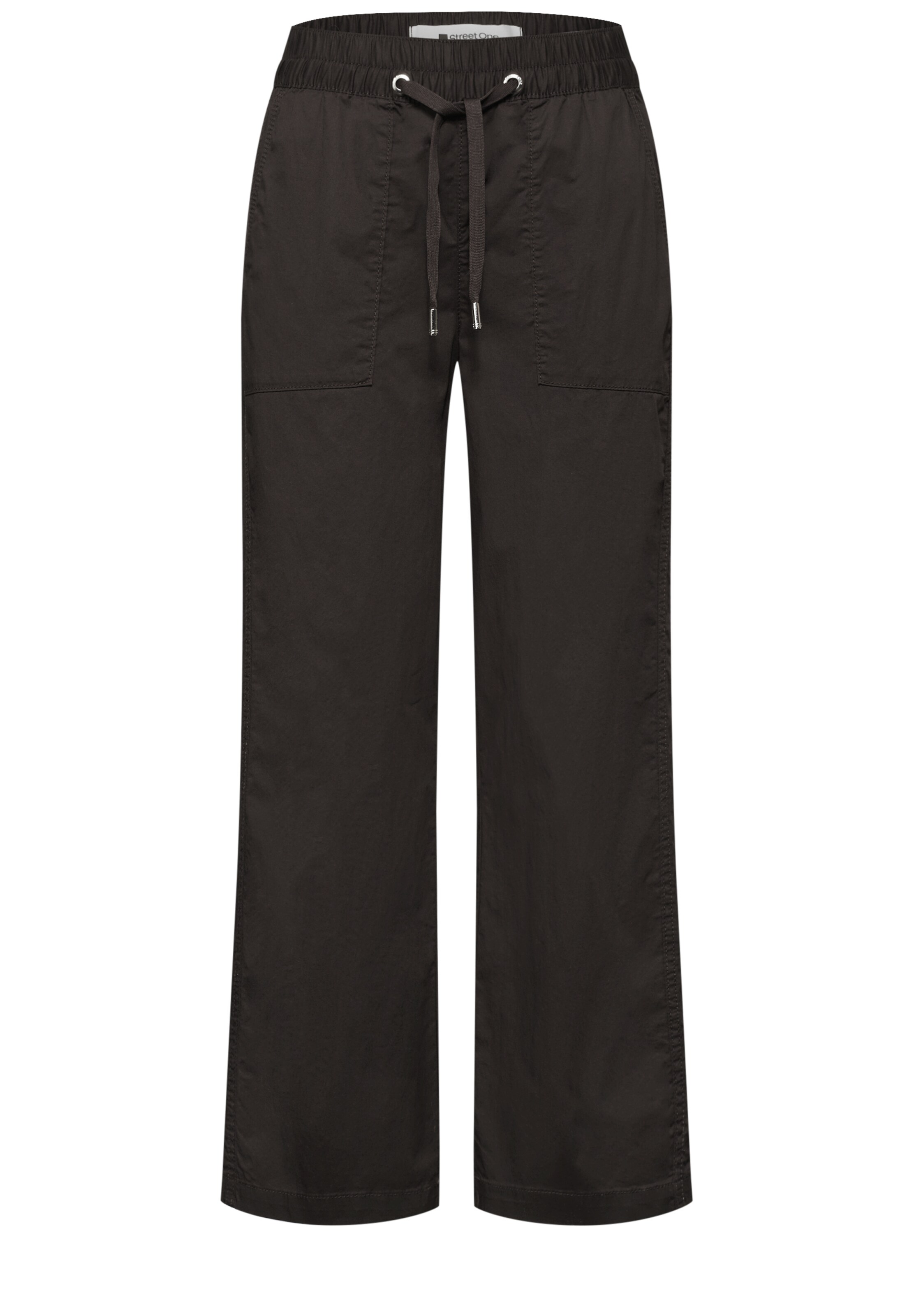 STREET ONE Loosefit Hose in Braun: Vorderseite