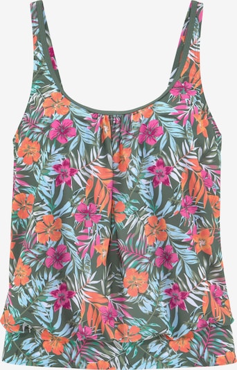 VENICE BEACH Tankini en aqua / kaki / orange / rose, Vue avec produit