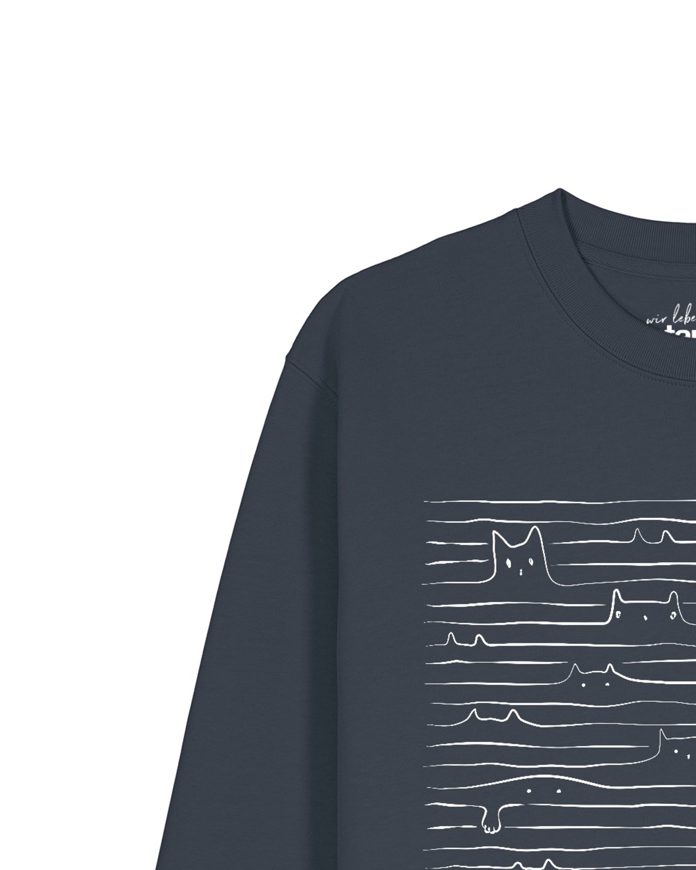 Felpa 'Doodle Cats' di Watapparel in grigio