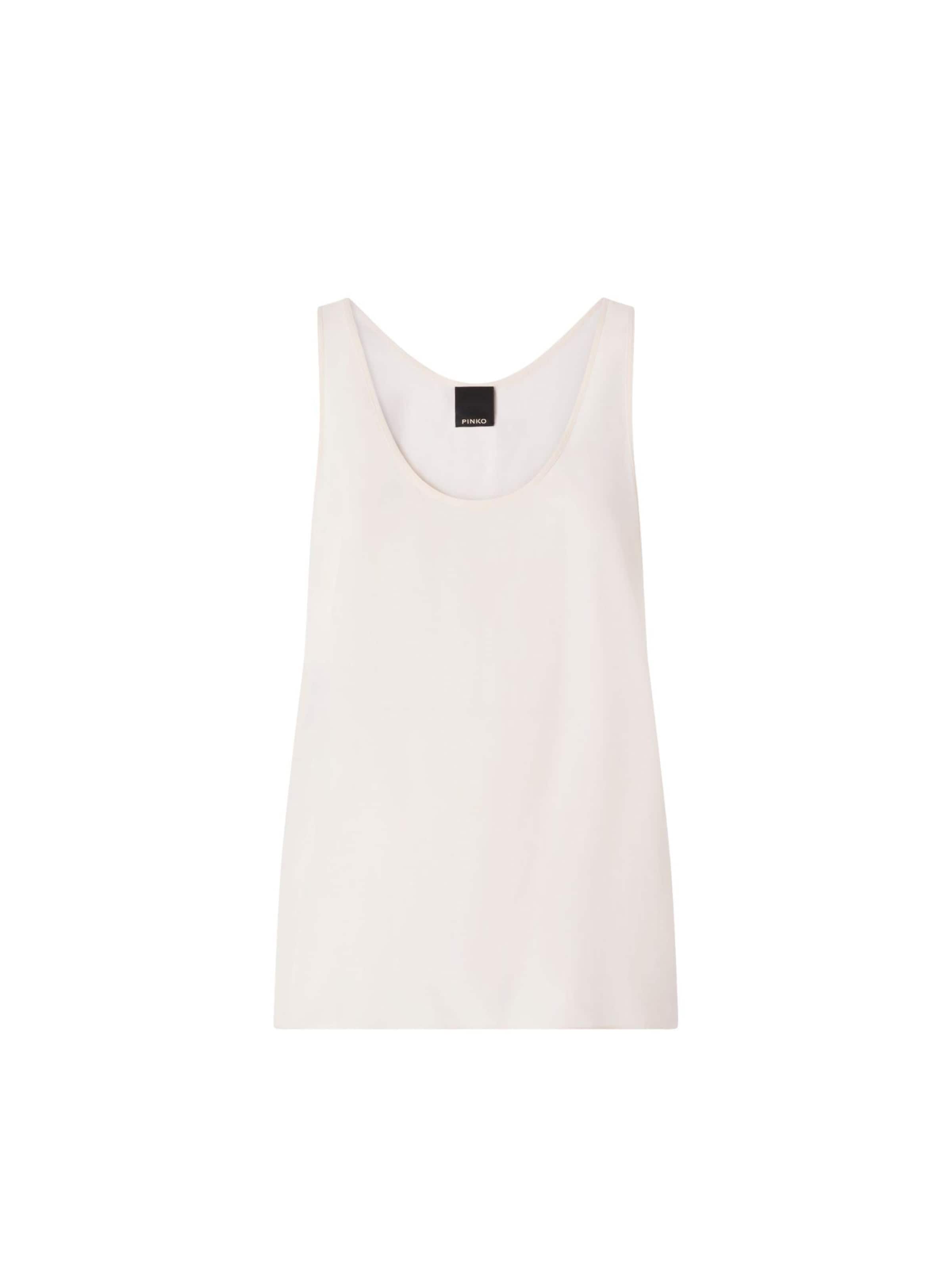 PINKO Top 'PINKO CRAZY CANOTTIERA canotta' in Wit: voorkant