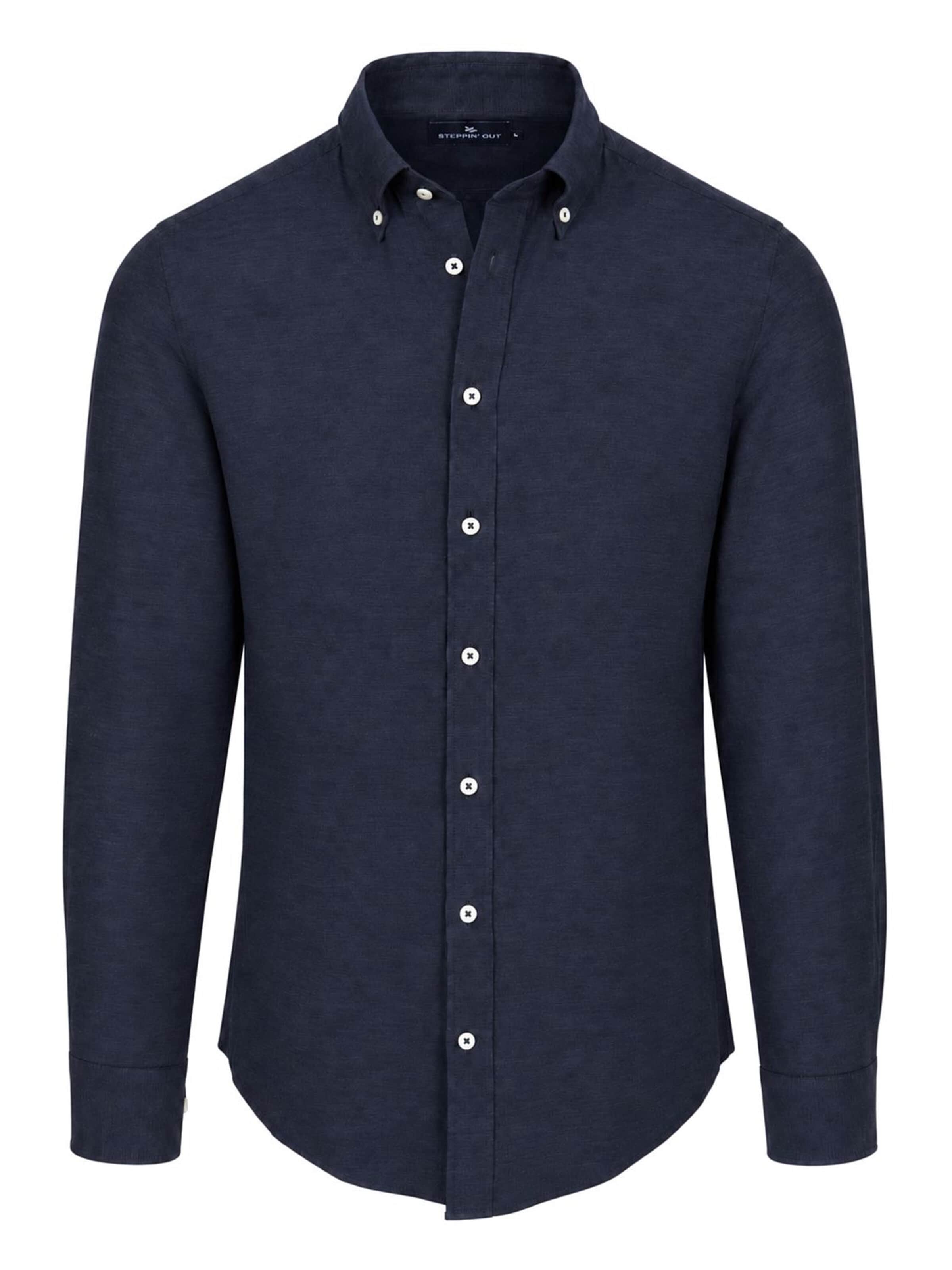 Steppin' out Regular fit Button Up Shirt in Blue: front