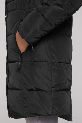 Soccx Steppparka mit abtrennbarer Kapuze und Kunstfell in Schwarz