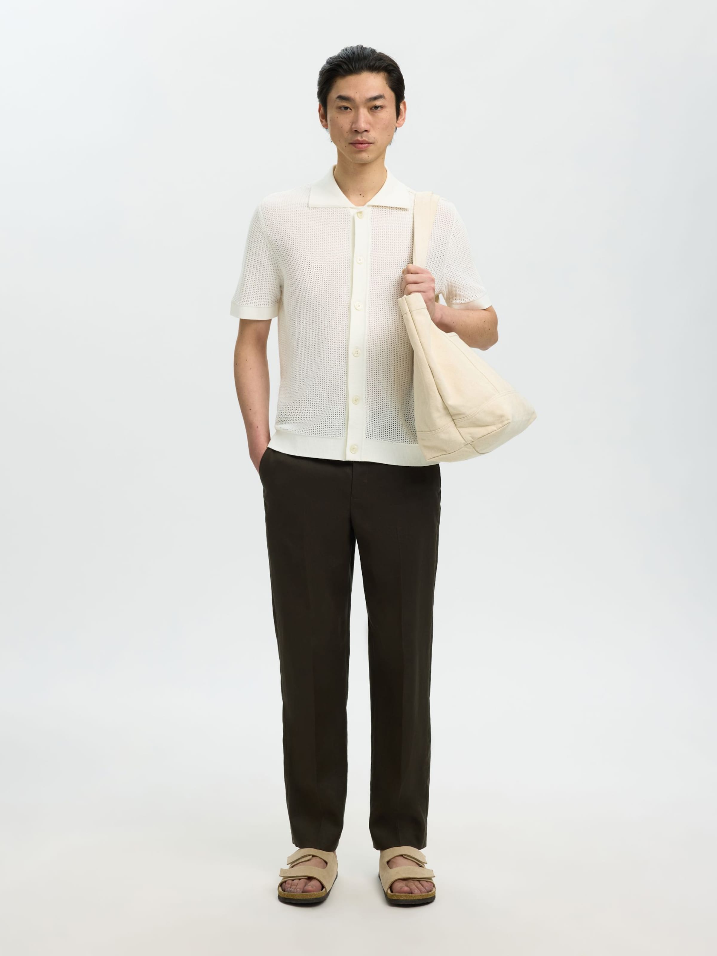 Coupe regular T-Shirt SELECTED en gris