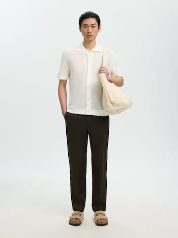 SELECTED Regular Fit Strickjacke 'SLHSHANE' in Weiß