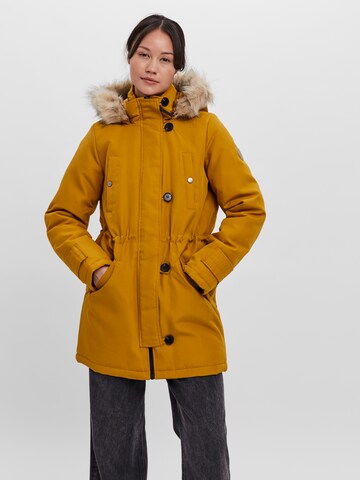 VERO MODA - Parka de inverno 'Excursion Expedition' em castanho: frente