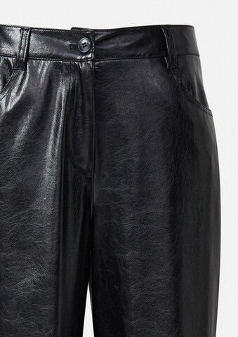 évasé Pantalon COMMA en noir