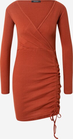 Trendyol Knitted dress in Brown: front
