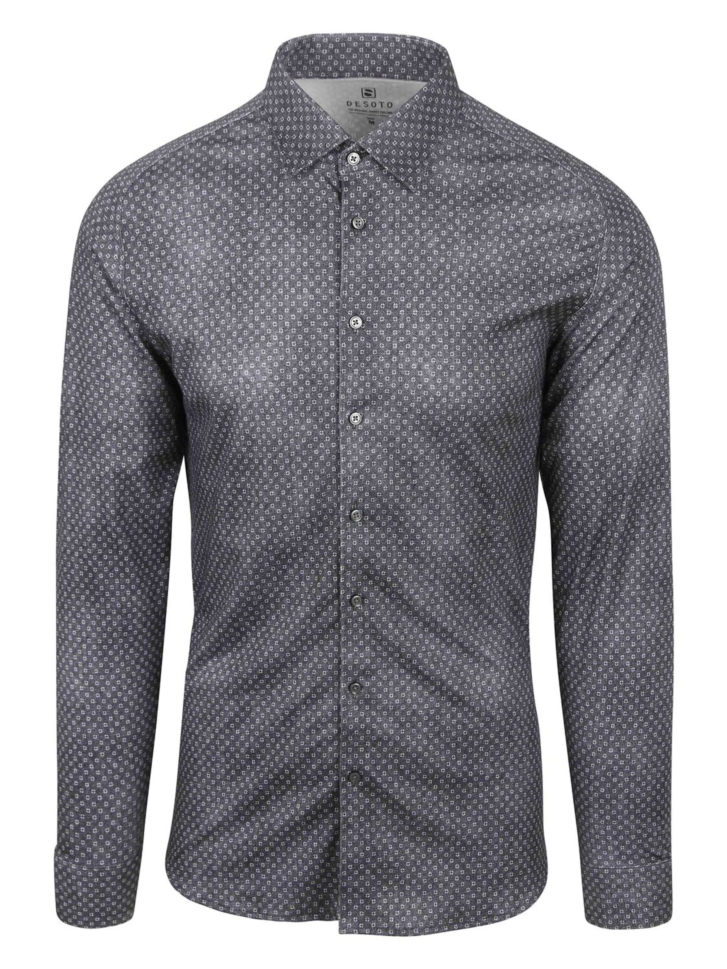 DESOTO Slim fit Button Up Shirt in Blue