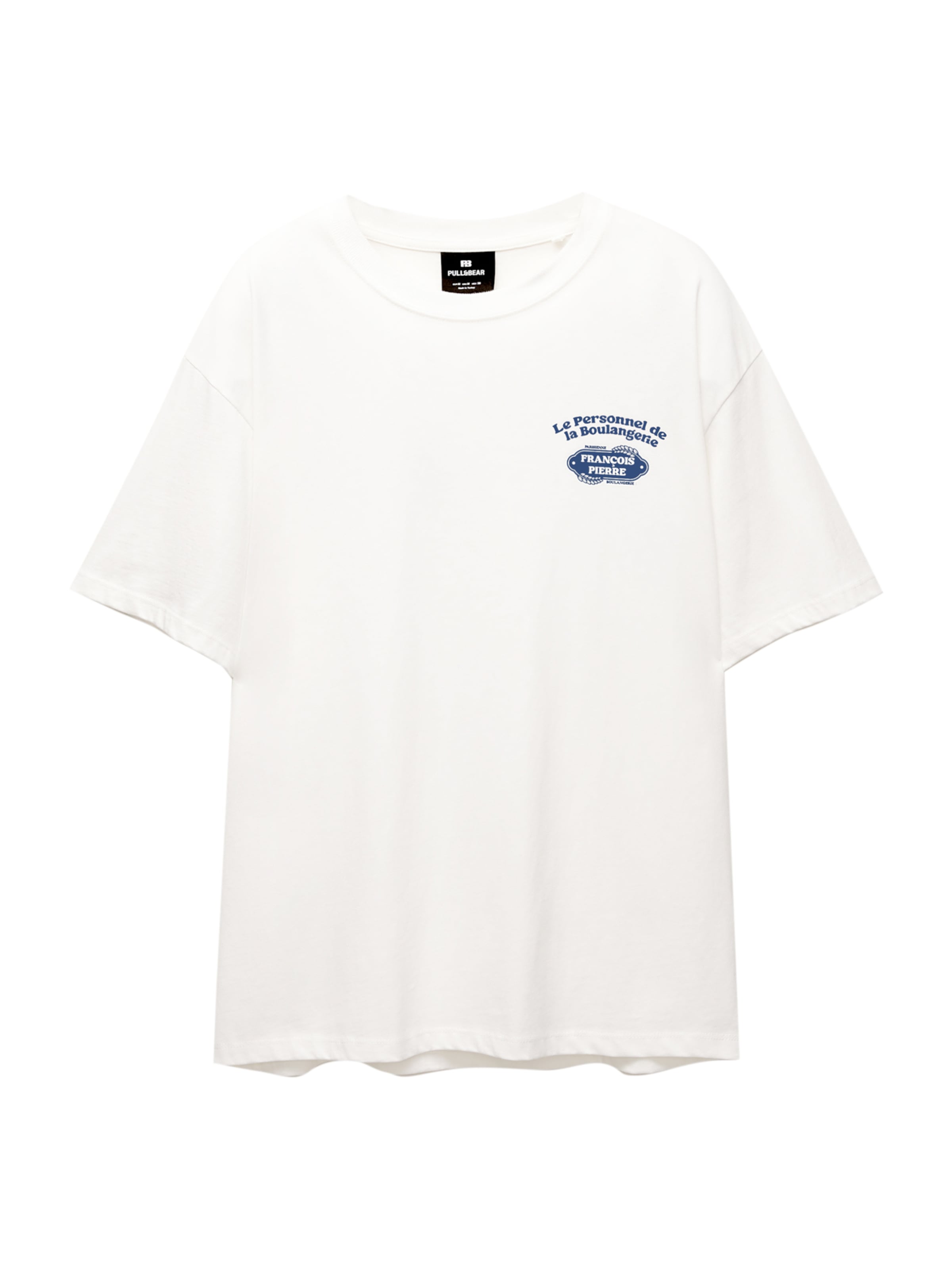 kék / fehér Pull&Bear Póló 'MC PARIS 01', Termék nézet