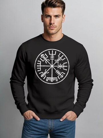 Neverless Sweatshirt 'Vegvisir 1' in Black