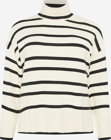 Pull-over 'Saba' Vero Moda Curve en blanc : devant