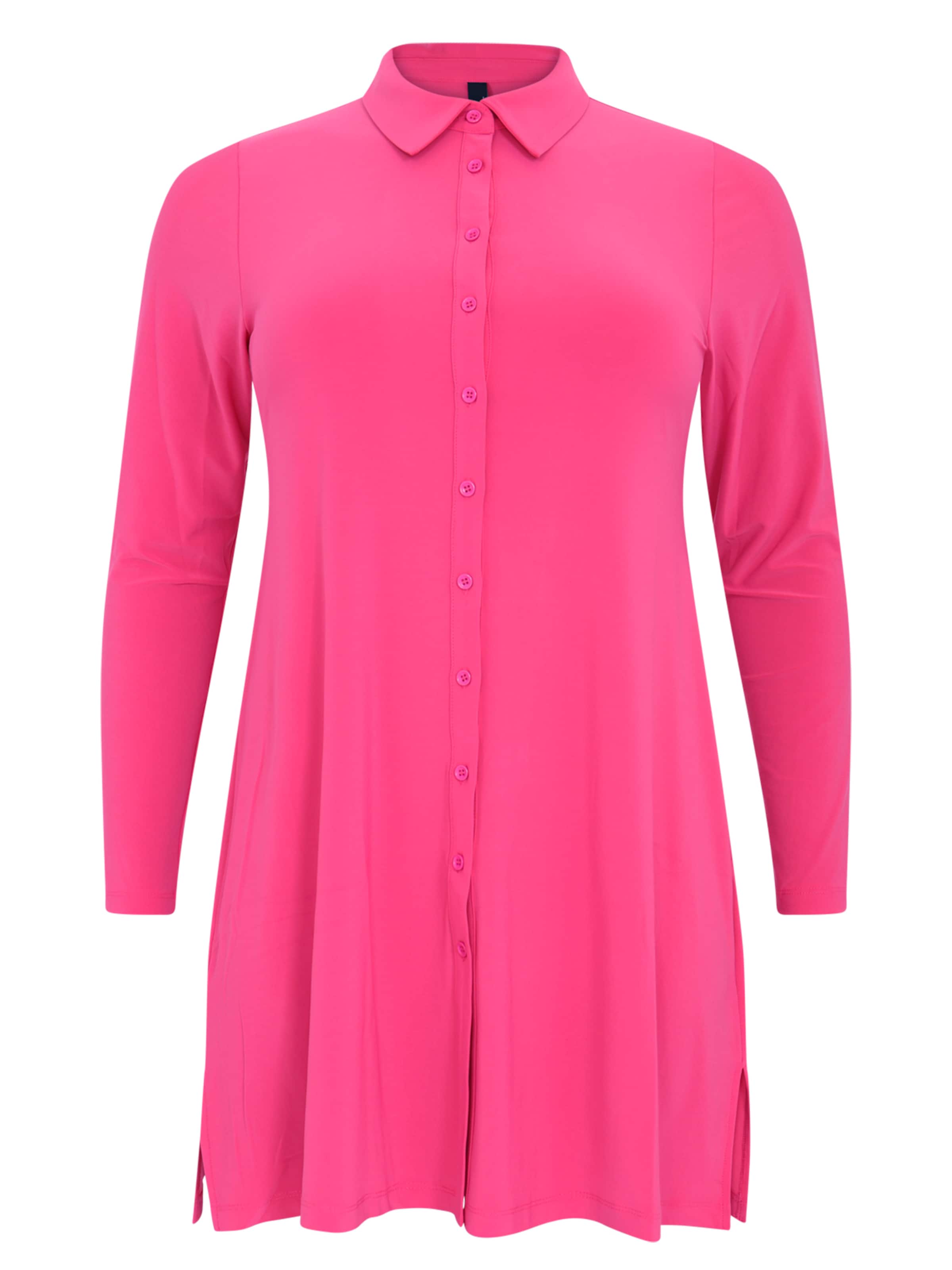 Frauen Große Größen Yoek Bluse 'Dolce' in Fuchsia - ZL70296 Frauen Große Größen Yoek Bluse 'Dolce' in Fuchsia - ZL70296