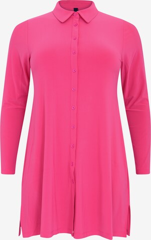 Yoek Blouse 'Dolce' in Roze: voorkant