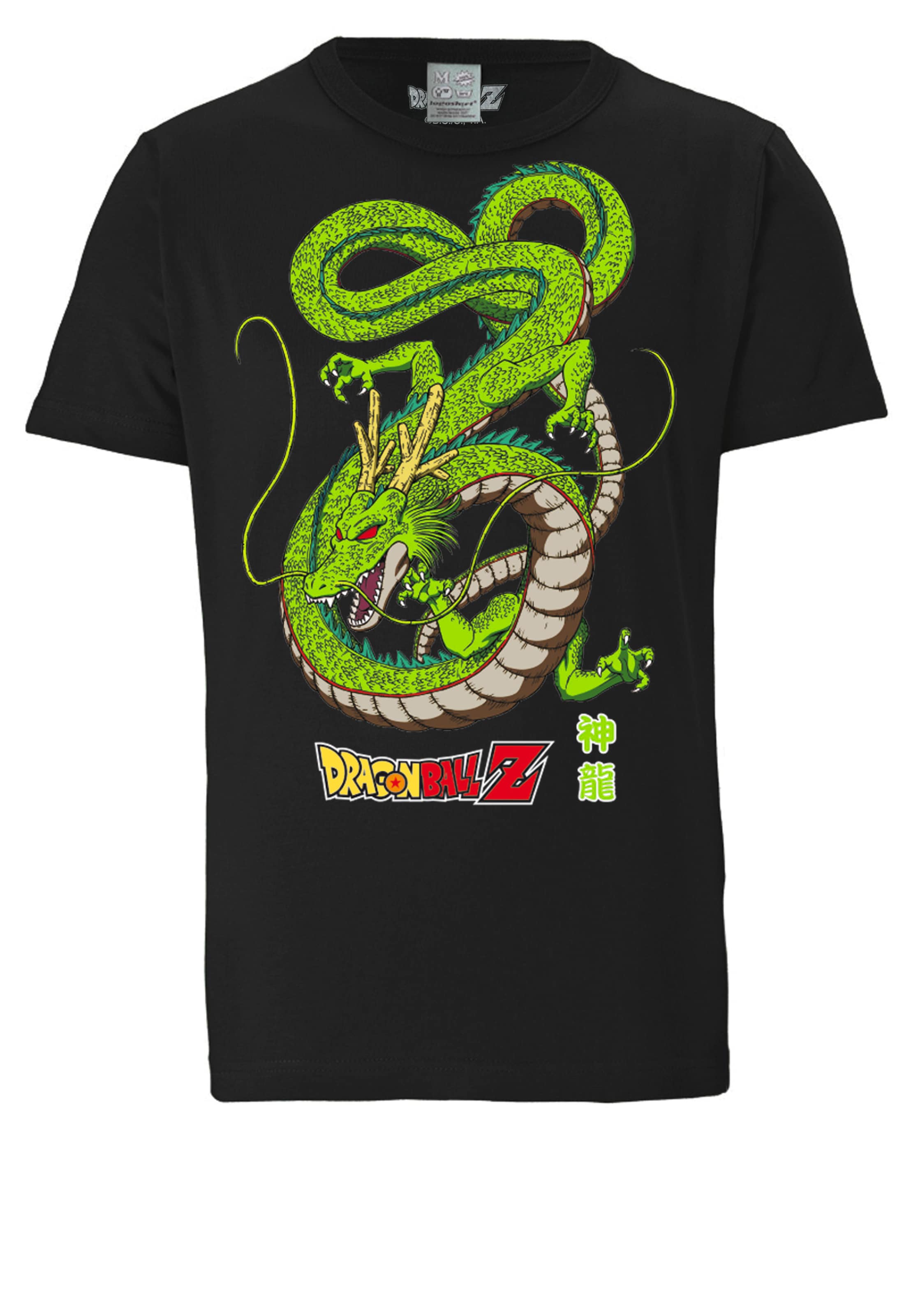 LOGOSHIRT Shirt 'Shenlong' in L in Light brown / Green / Red / Black, Item view