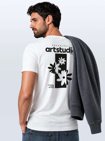 Neverless Shirt 'Artstudio Flowers' in White