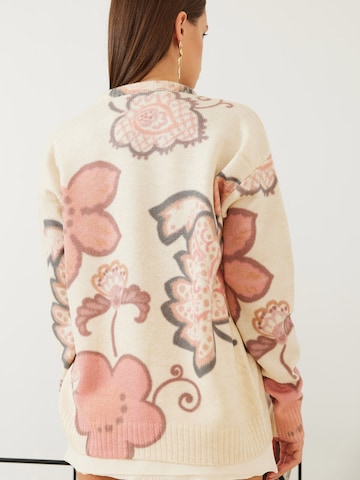 Bianco Lucci Gebreid vest in Beige