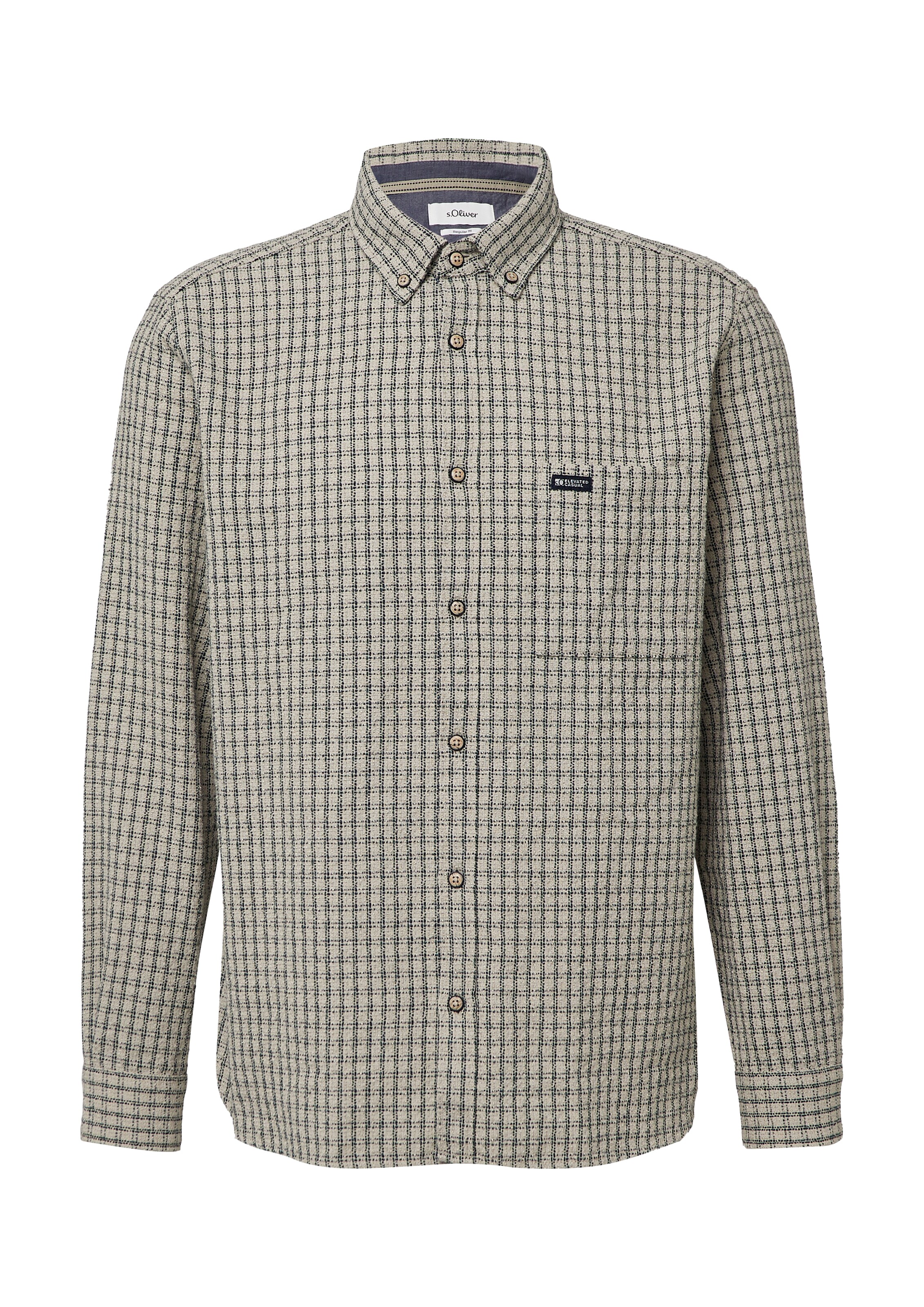 s.Oliver Overhemd in de kleur Beige / Zwart, Productweergave