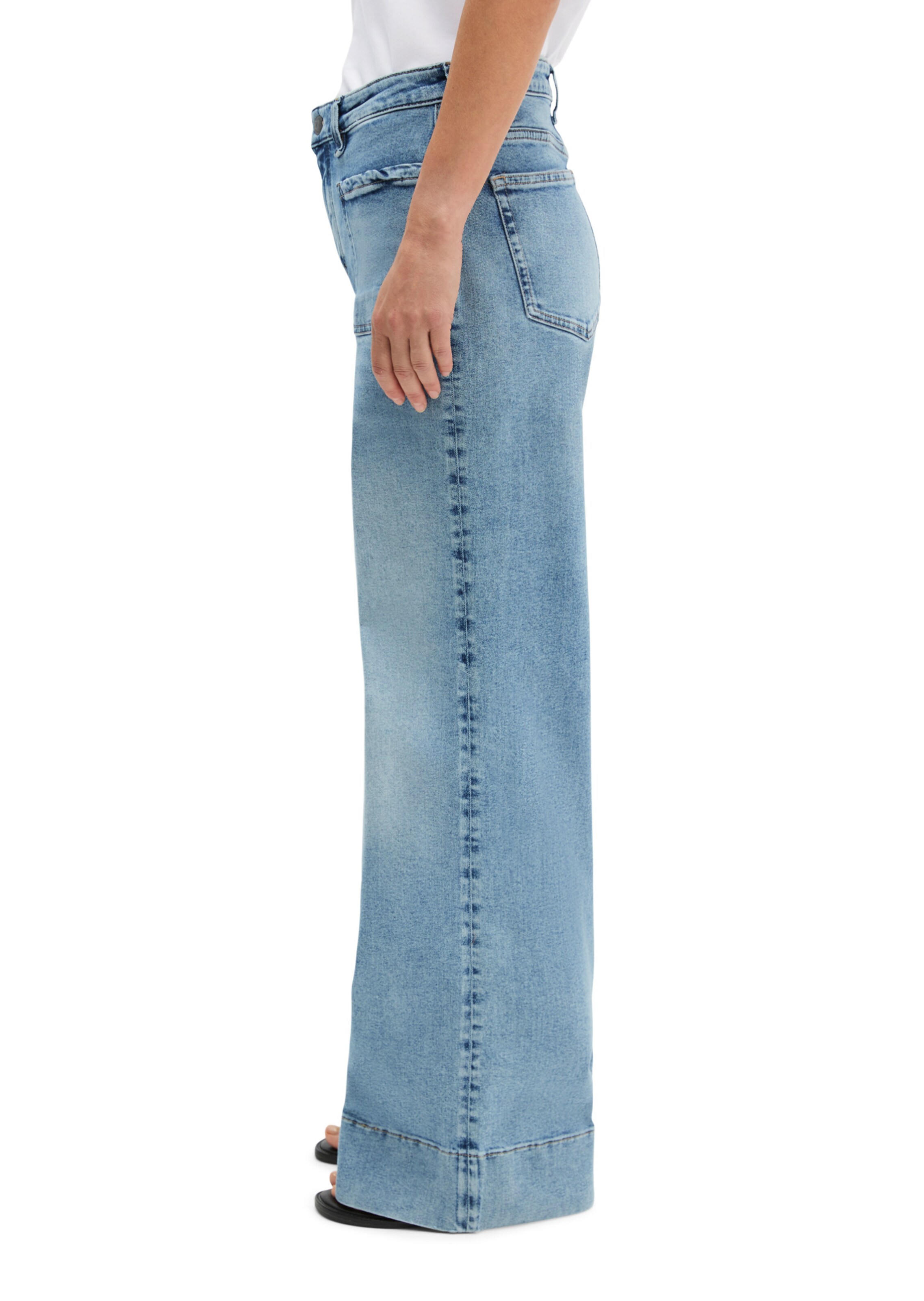 Marc O'Polo Wide leg Jeans 'Lania' in Blauw