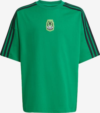 ADIDAS ORIGINALS T-Shirt 'Adidas Originals x Minecraft' en gris clair / sapin / noir, Vue avec produit