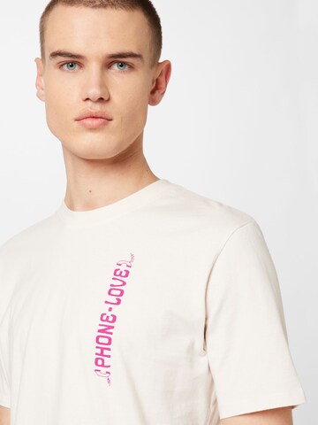 T-Shirt 'Phone Love' EDWIN en blanc