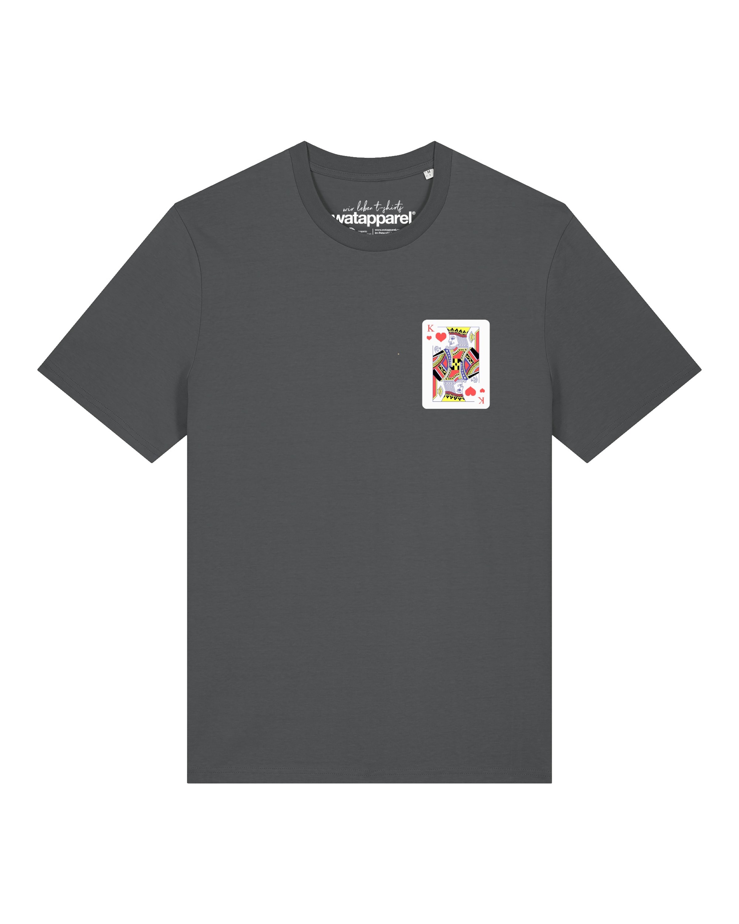 T-Shirt 'König Der Herzen' Watapparel en gris : devant