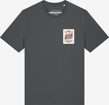 T-Shirt 'König Der Herzen' Watapparel en gris : devant