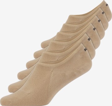 SNOCKS Athletic Socks in Beige: front