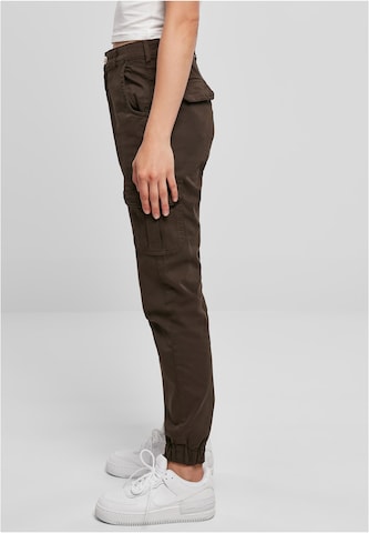 Urban Classics Tapered Cargo Pants in Brown