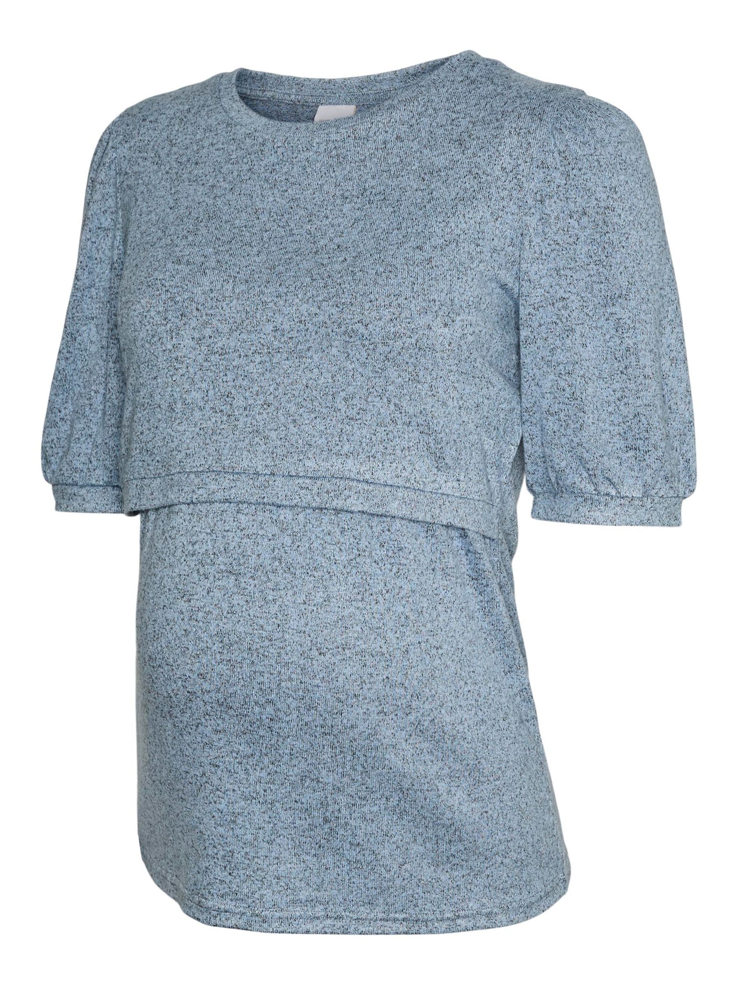 Chemisier MAMALICIOUS en bleu : devant