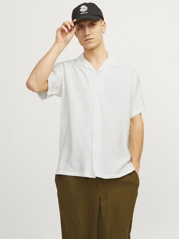 JACK & JONES Regular fit Button Up Shirt in White: front