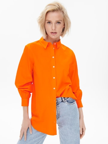 ONLY Bluza 'LORA' | oranžna barva: sprednja stran