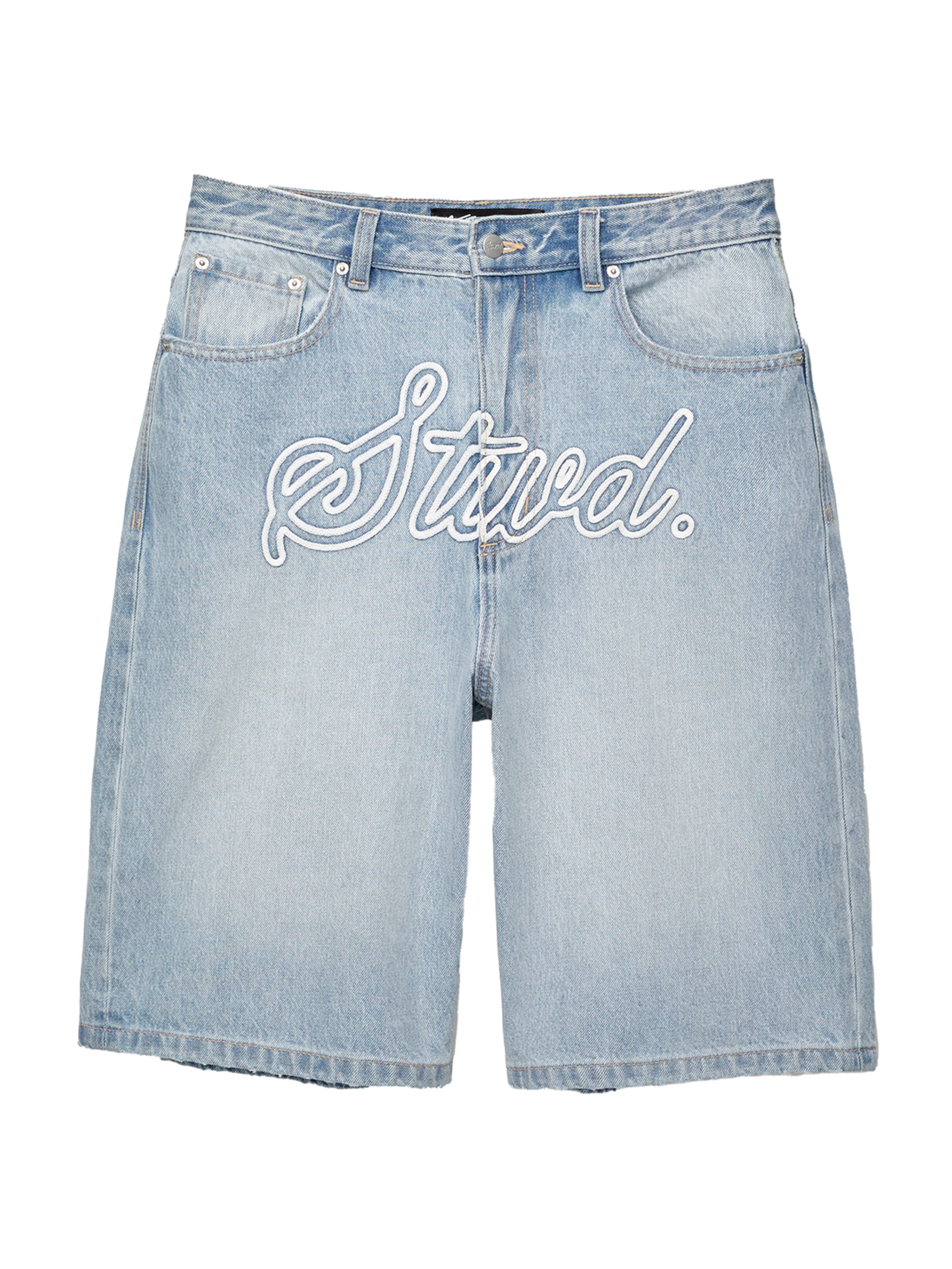 Pull&Bear Loosefit Džíny – modrá: přední strana