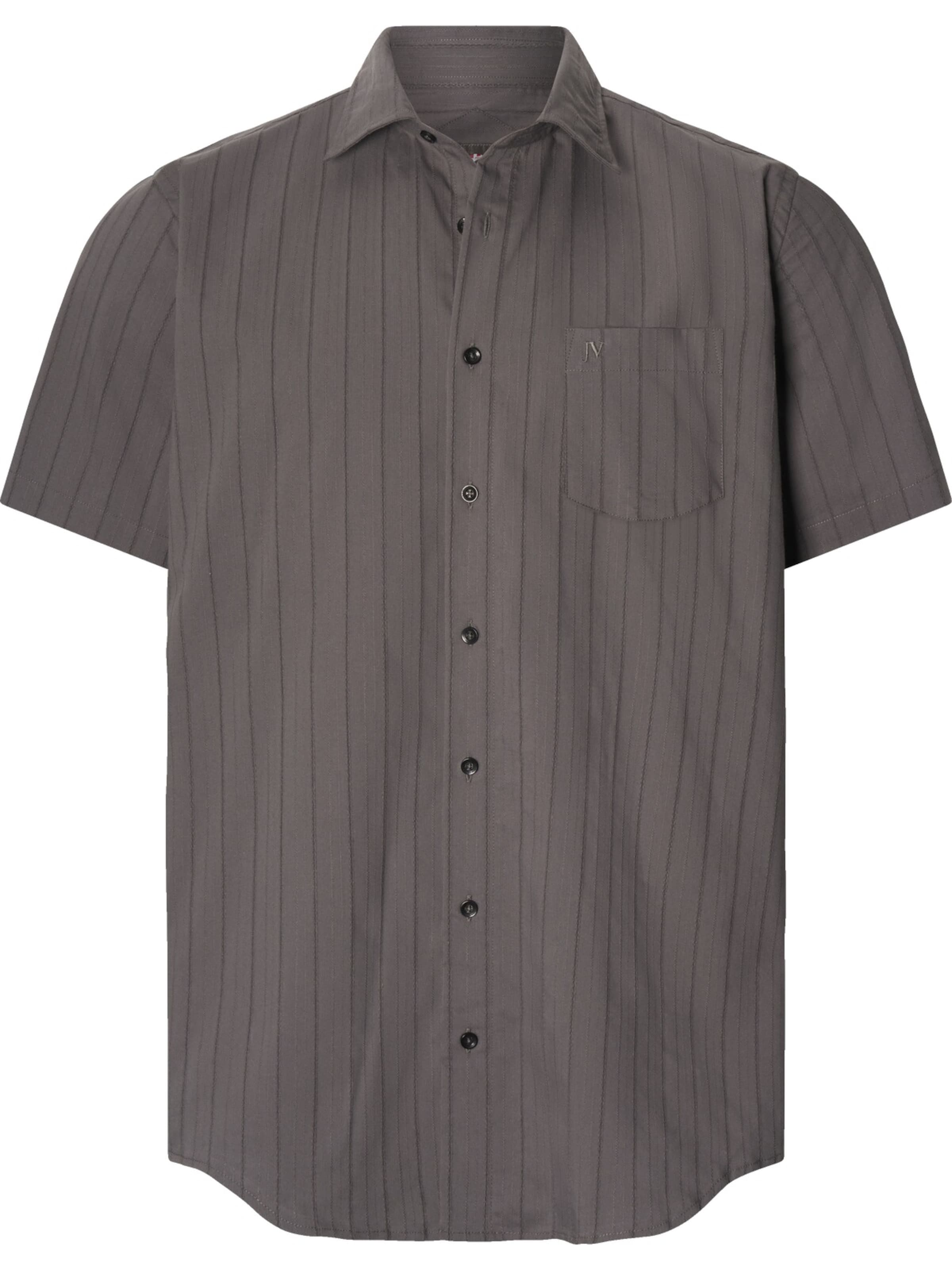 Jan Vanderstorm Comfort fit Button Up Shirt ' Jorma ' in Grey: front