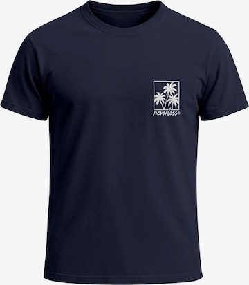 Neverless Shirt 'Logo Palmen' in Blue: front