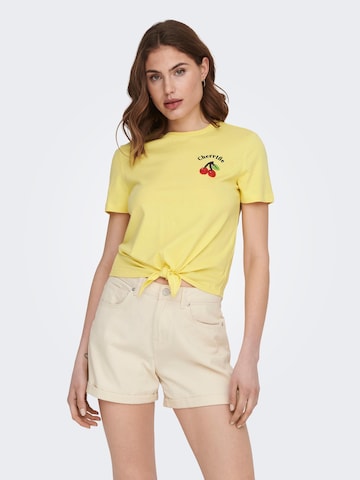 T-shirt 'Kita' ONLY en jaune : devant