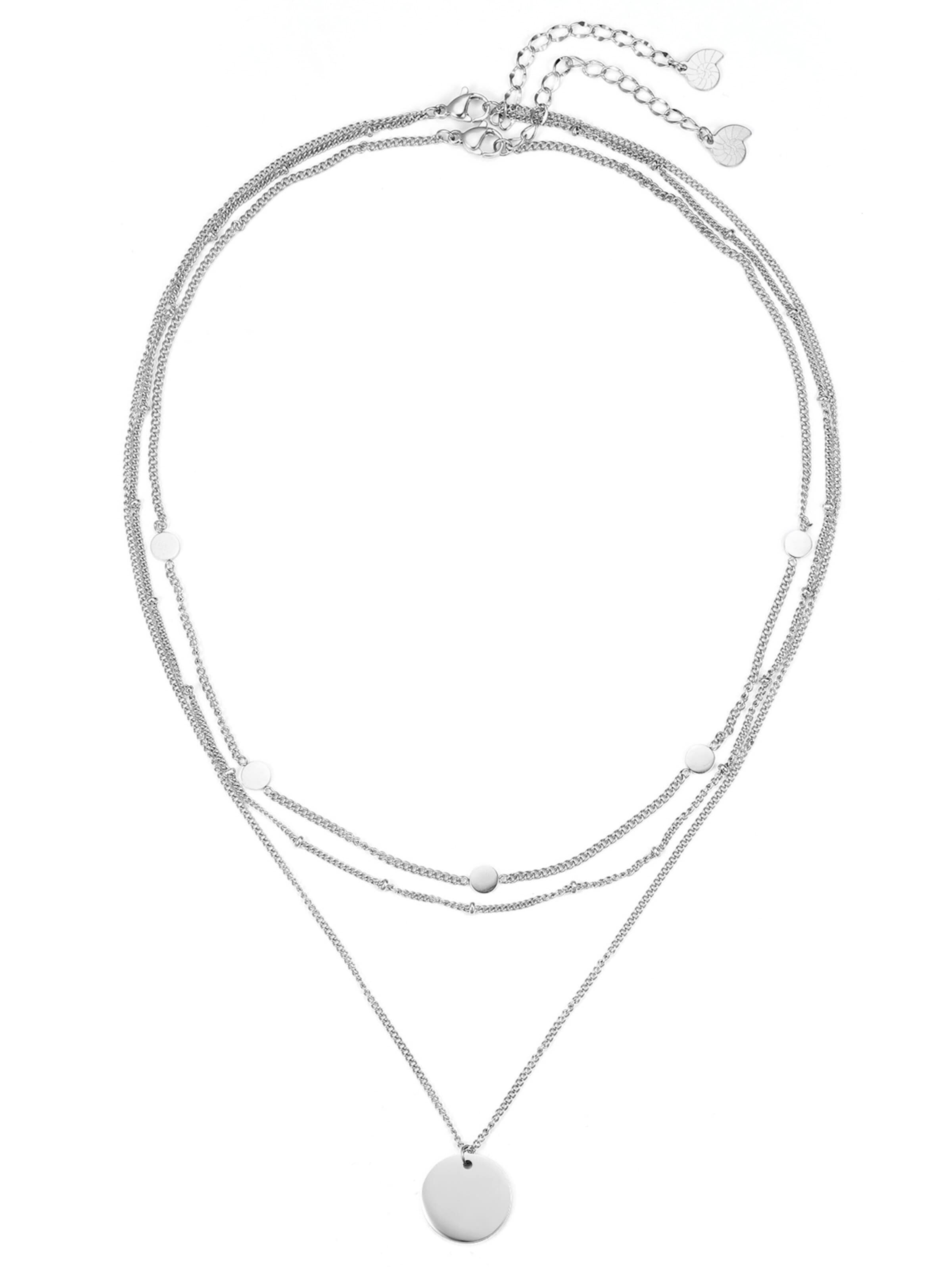 Hey Happiness Necklace 'Circle Duo' in Silver