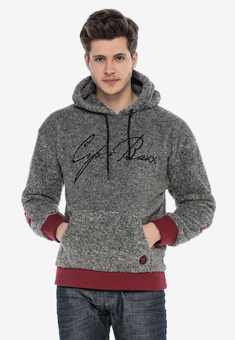 CIPO & BAXX Kapuzenpullover in Grau: predná strana