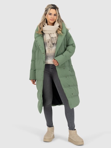 alife & kickin - Casaco de inverno 'FleurAK Winterjacke Damen' em verde